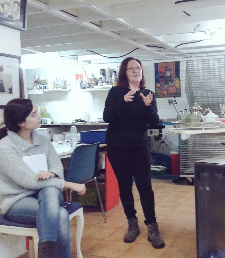 Comezamos!! A mestra Teo resplandece!! #workshop #serigrafia #doparana