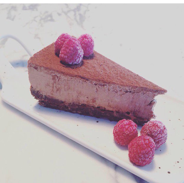 This mornings special... baked chocolate cheesecake #grabitbeforeitsgone #chocolateheaven