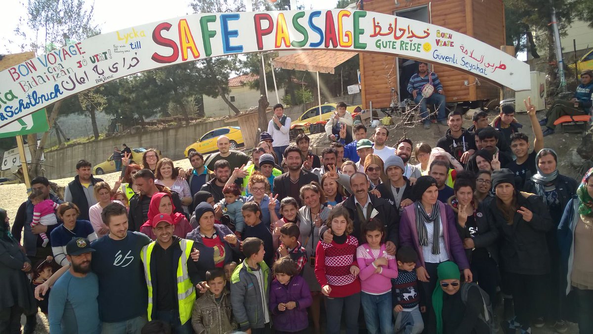 #SafePassage from Better Days for Moria as part of the European March for Refugee Rights #refugeeswelcome #Lesbos