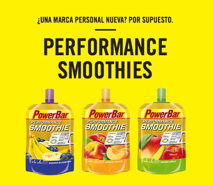Antes y durante el entrenamiento, smoothie de <a href="/PowerBarSpain/">PowerBarSpain</a> aporta hidratos  de carbono y C2MAX-glucosa y fructosa