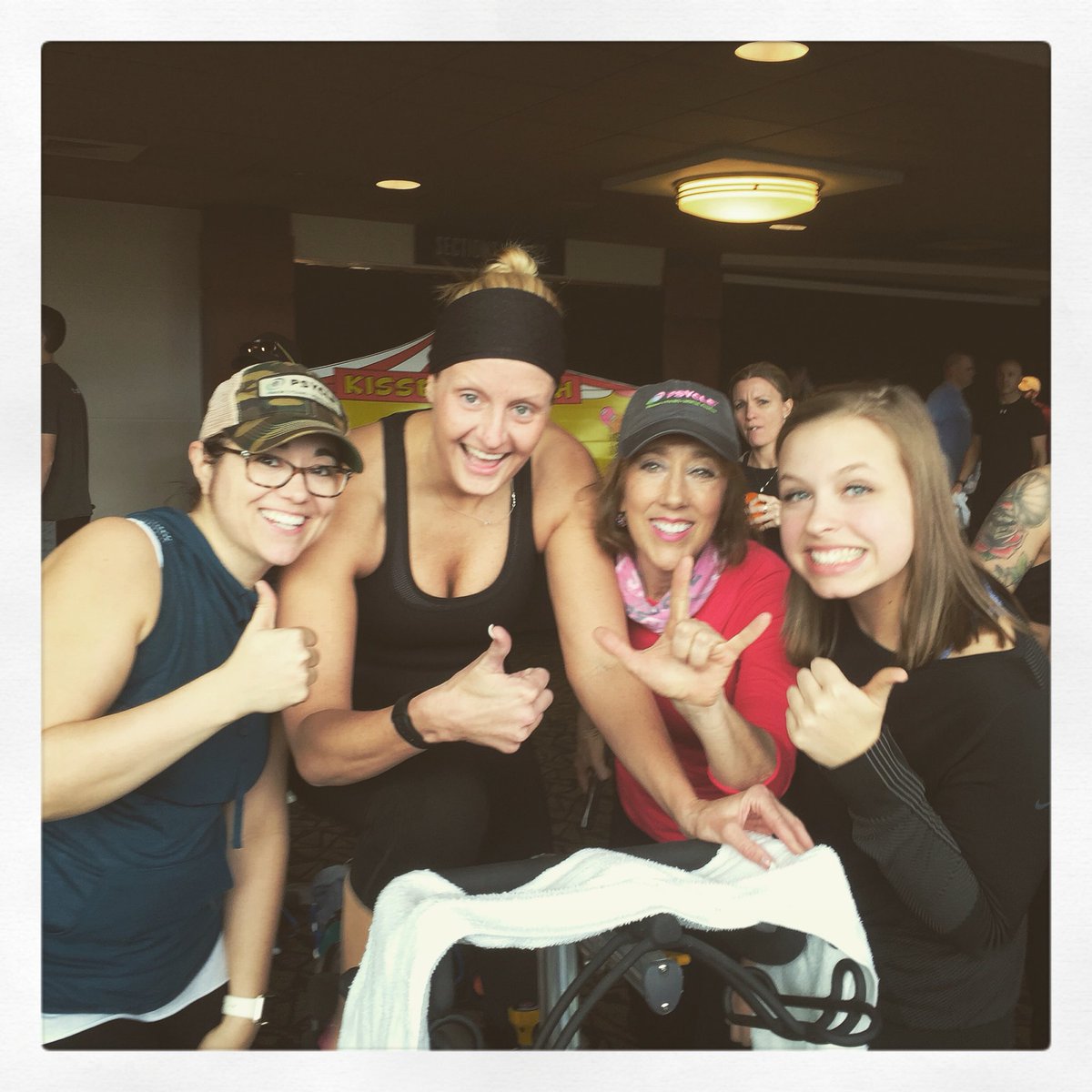 kariannmiller's tweet photo. What did OU do this morning? We R sweating for a good cause. @lizzyaus_  @NowakMeg @kwegenterprises https://t.co/Q6Im1pa7IW