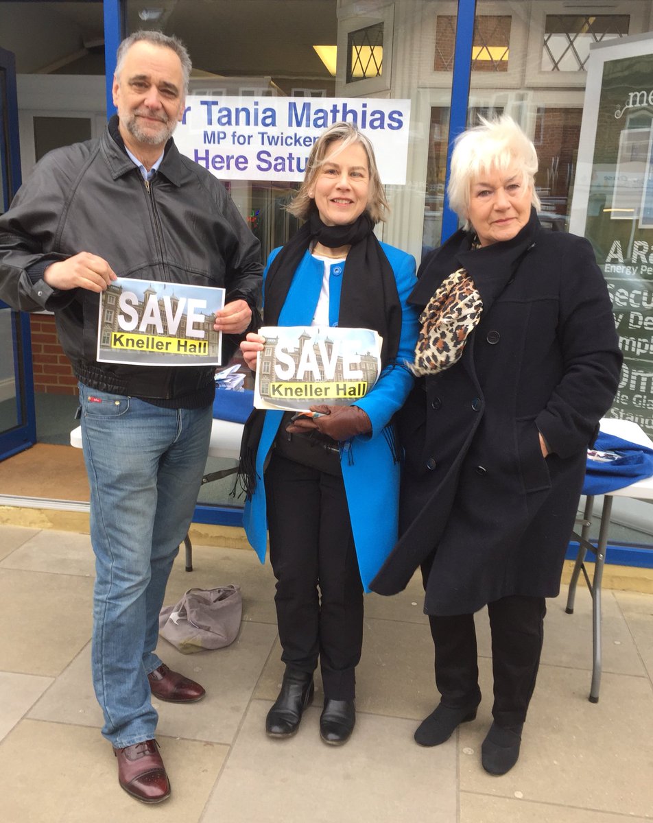 tania_mathias's tweet photo. #SaveKnellerHall. In Whitton today: fighting against sale of Kneller Hall. I've asked for public meeting 18/03. https://t.co/9psIuZAa1g