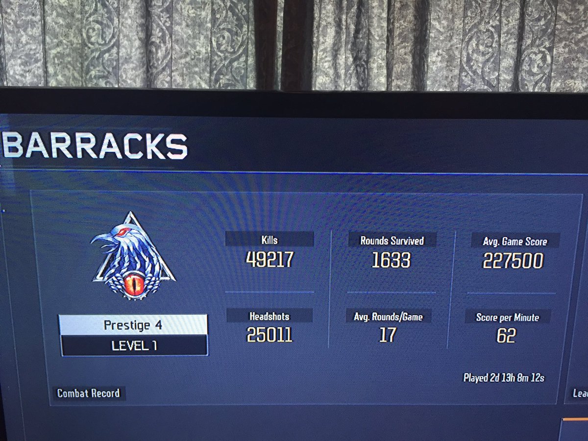 GurtiusMaximus's tweet image. Finally managed to get to prestige 4!!! Popping off today! Take advantage of double xp guys!!! #zombies #2XPGRIND