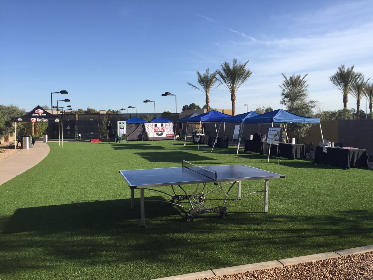 bates10s's tweet photo. Courtyard is up and ready for pro doubles/pro am @VillageClubs @bates10s @j2mediatv @SanTanBrewing @ChandlerEdFound https://t.co/jJfVioz64L