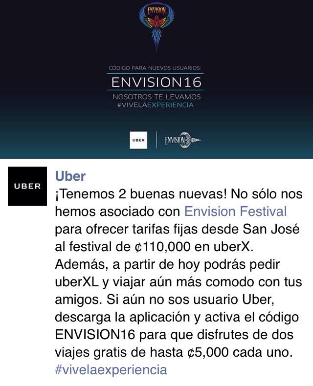 elchayotesinsal's tweet photo. Gente si van para el #envisionfestival16 llamen un #Ubertico @ubertiquicia ✌🏻️✌🏻✌🏻✌🏻 #traficocr https://t.co/eGEYogiz3s