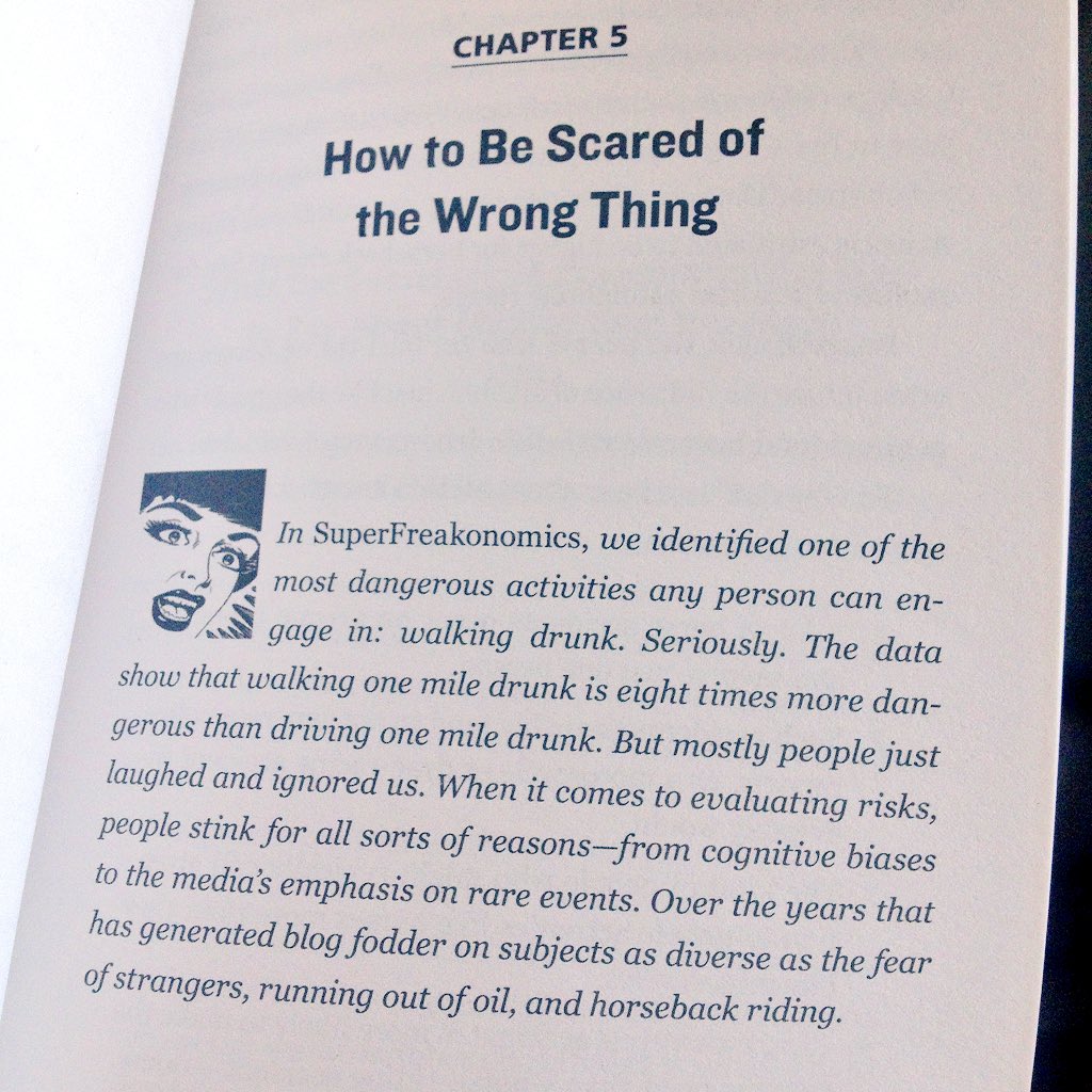 swkamerling's tweet photo. "when it comes to evaluating risks, people stink for all sorts of reasons" ;-) #whentorobabank #freakonomics https://t.co/6vjsiH1Mdl