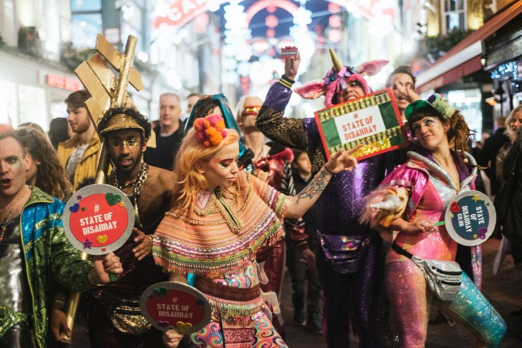 DisarrayHQ's tweet photo. Dancing and partying our way into the weekend! How are you spending your Saturday Superstars? https://t.co/auutJGu20r