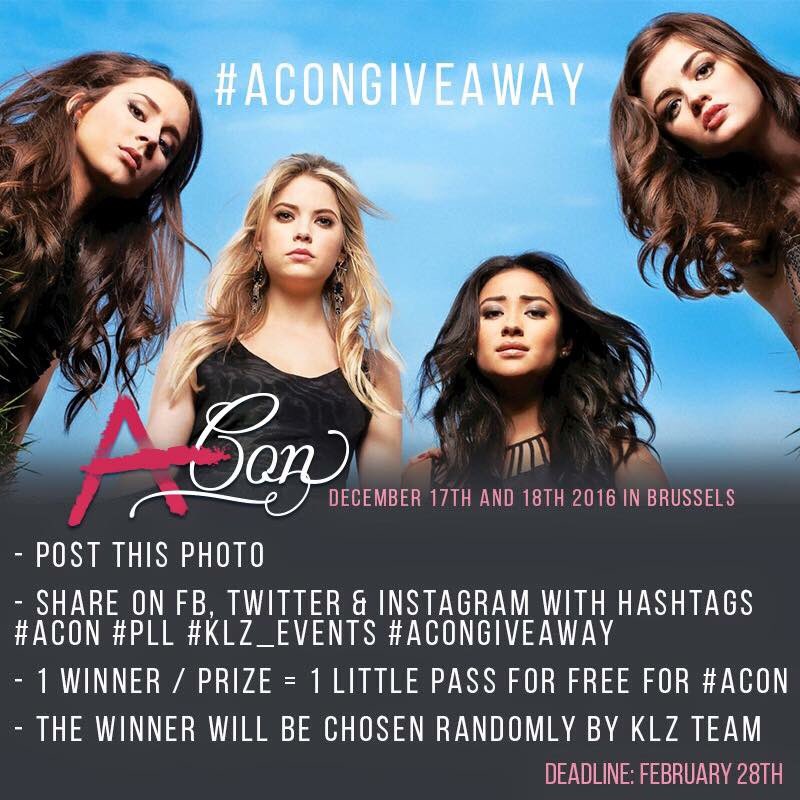 pllprojects's tweet photo. #ACon #PLL #KLZ_EVENTS #ACONGIVEAWAY https://t.co/v7fccr9JB0