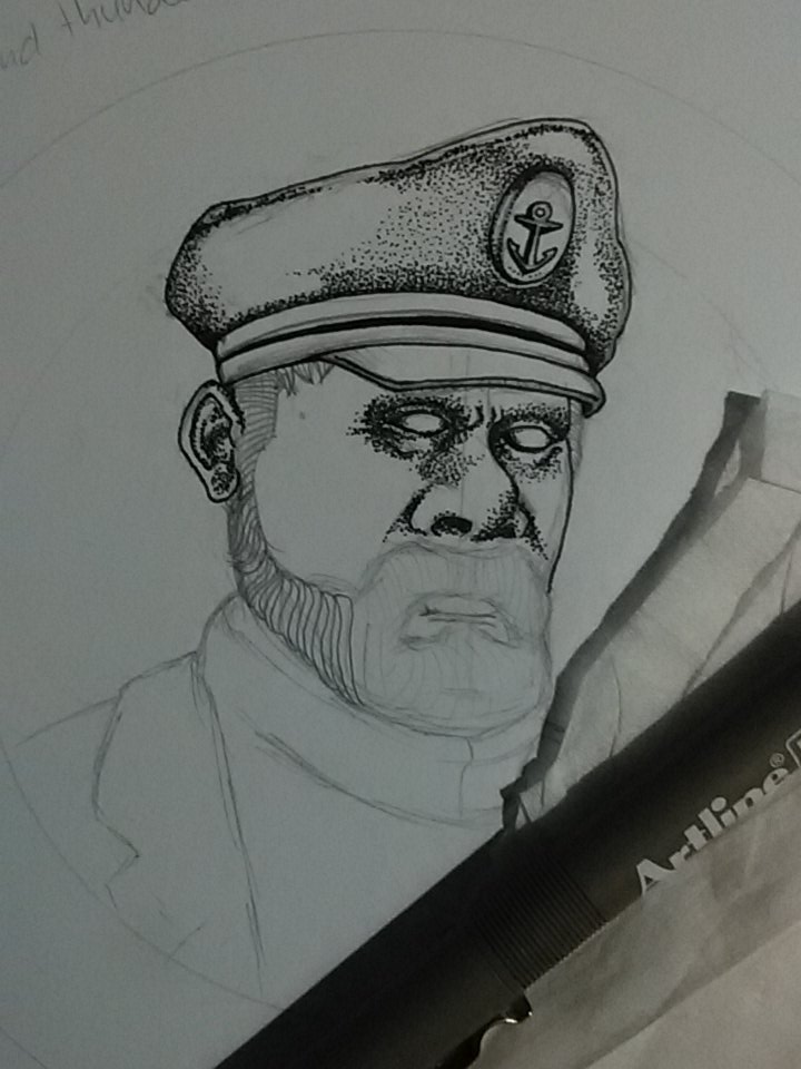 warcd13setengah's tweet photo. WIP captain hadock #warthebangsat #dotwork #bali #flash #captainhadock #tintin #sidekick https://t.co/MLb2mgx2qC