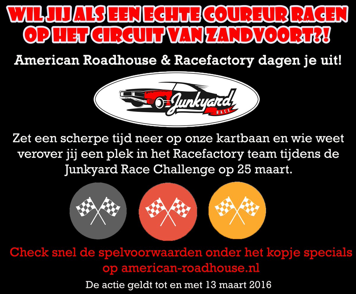 Als een echte coureur racen op het circuit van Zandvoort?!
Kom karten en maak kans! Info: bit.ly/1PnBlQp