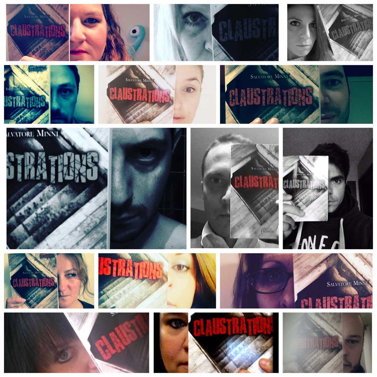 Sal_Min13's tweet photo. Ils ne craignent pas l'obscurité... Rejoignez-les! #Claustrations #thriller #roman #selfie #flb2016 #livres https://t.co/qiFAPcEUnu
