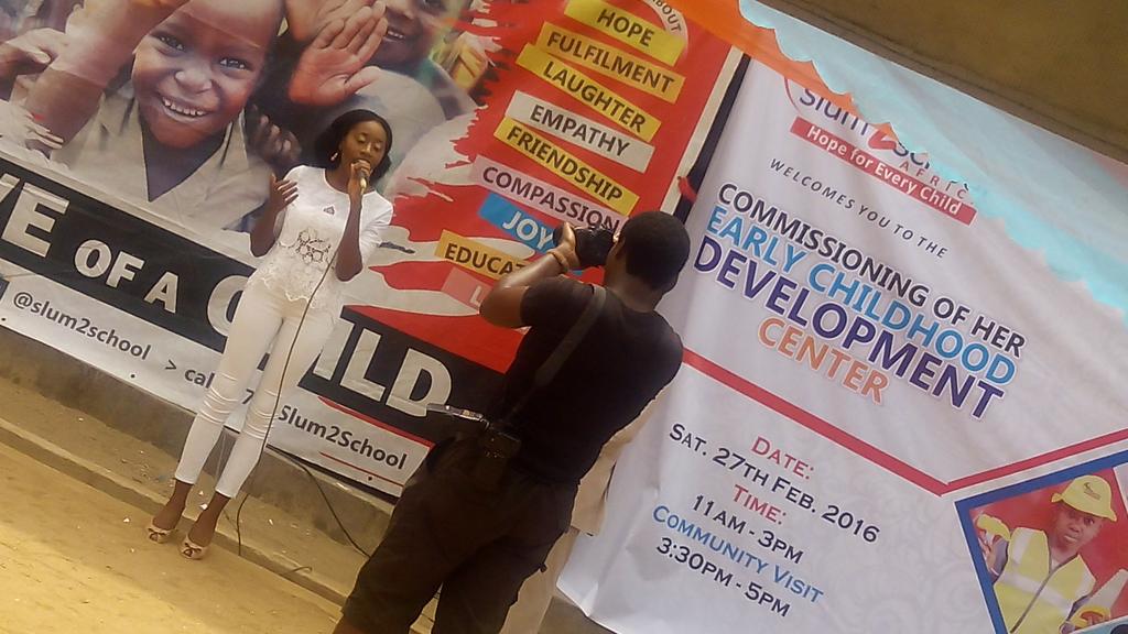 Tin_eyez's tweet photo. #EarlyChildhoodDevelopmentcenter #nationalanthem #Commissioning #makoko  #liveupdate @Slum2School https://t.co/eAsNQoTZO3