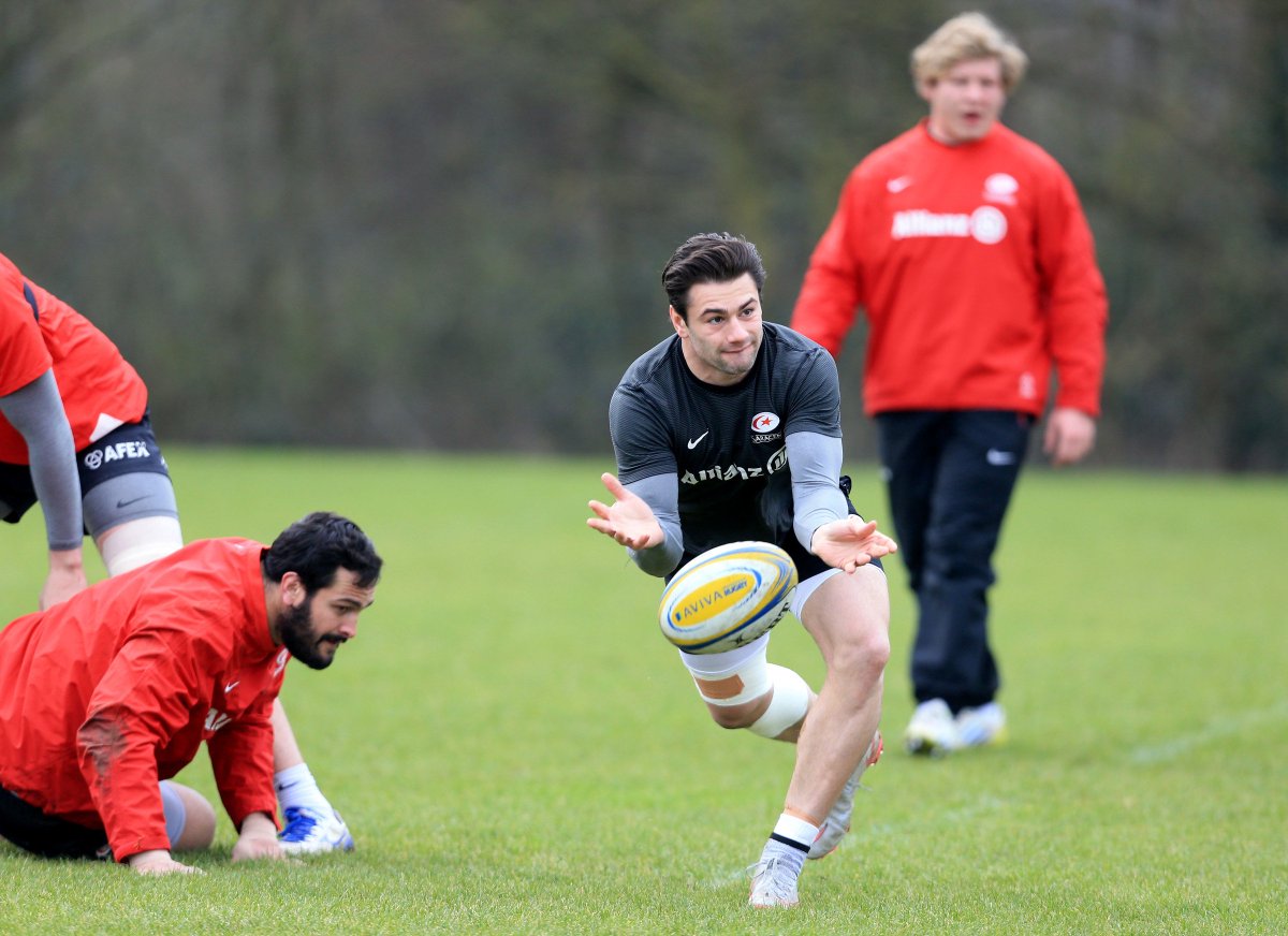 Saracens's tweet photo. Good luck to @kieranlow &amp; @Tayls09 - Both could make their @Saracens debuts if they come off the bench today #GoWell https://t.co/cyUYtP3VS8