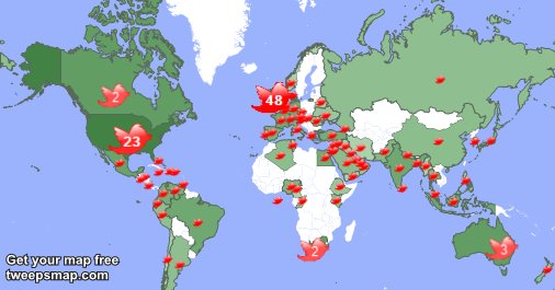 MorganStar4's tweet photo. My followers live in 80 countries: UK.(48%), USA(23%)... https://t.co/xlk5VdGfAG Get your free map! https://t.co/M1DGTVCrYY