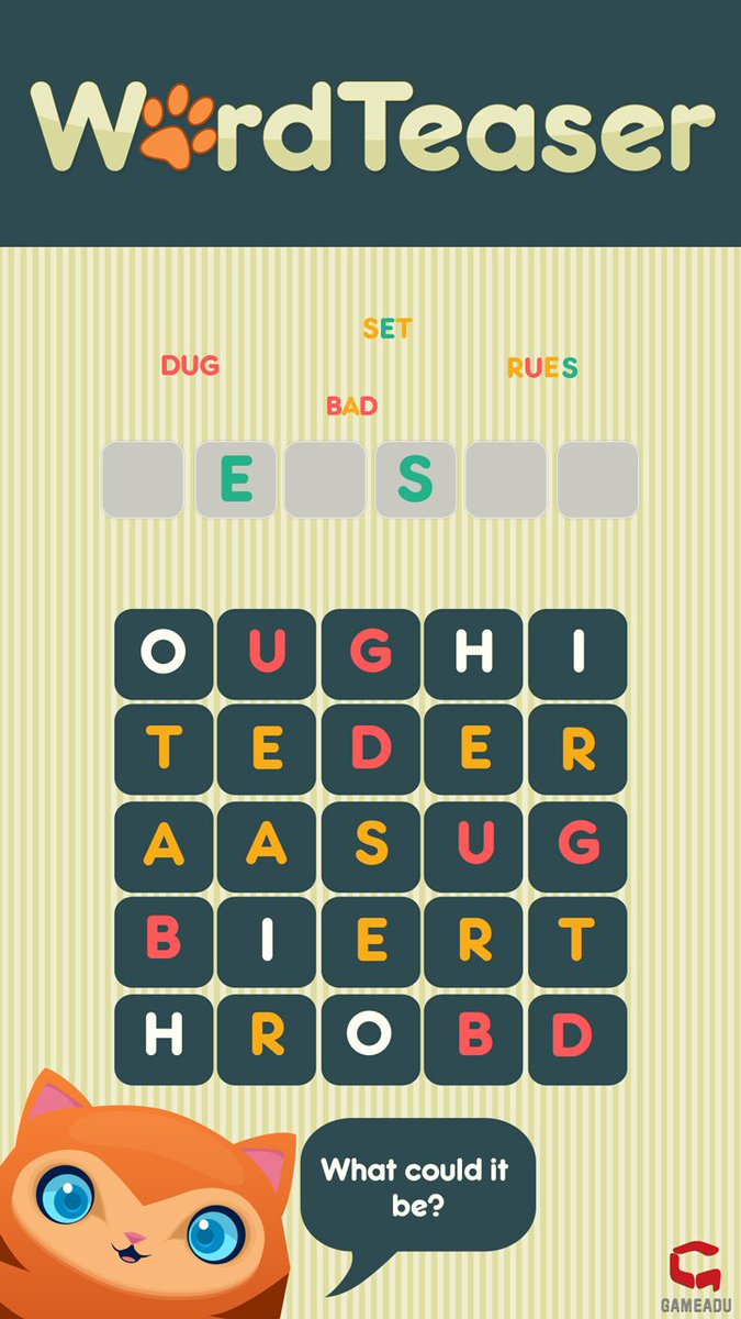 gameadu's tweet photo. Answer this and have a Good Saturday! #gamedev #indiedev #wordgame #wordteaser #screenshotsaturday #madewithunity https://t.co/tGNO7Mj98S
