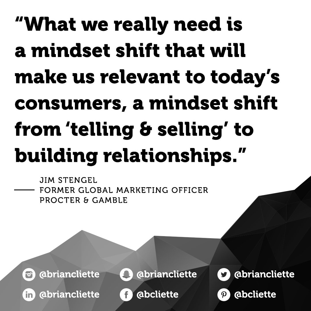 LinkedLoop's tweet photo. " What we really need is a mindset shift....." Jim Stengel @briancliette #marketingtips #socialmedia https://t.co/9KiW6B9vnz