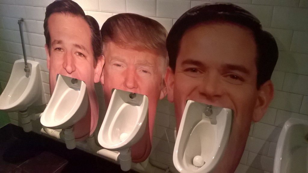 Irish pub invites restroom patrons to take aim at Trump 