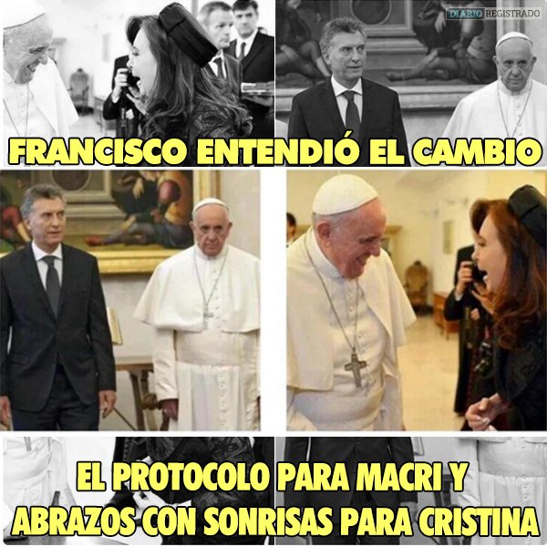6-7-8 (@678elprograma) on Twitter photo <a href="/Pontifex_es/">Papa León XIV</a> entendió el cambio: El protocolo para #Macri y abrazos con sonrisas para #CFK
bit.ly/1VKk5FS <a href="/Pontifex_es/">Papa León XIV</a> entendió el cambio: El protocolo para #Macri y abrazos con sonrisas para #CFK
bit.ly/1VKk5FS