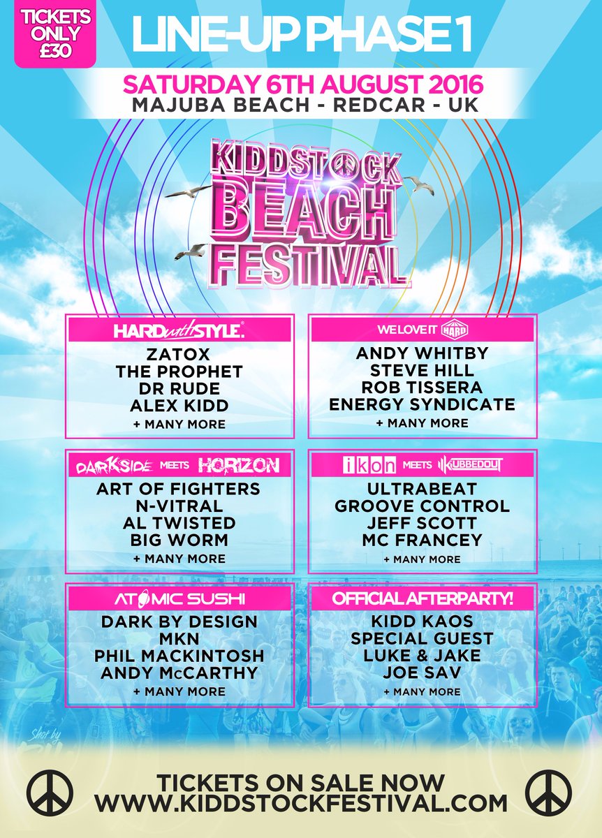 Catch <a href="/JeffScottDJ/">Jeff Scott</a> playing at Kiddstock Beach Festival. Ticket only £30 > bit.ly/1MtB7kB   #kiddstock2016
