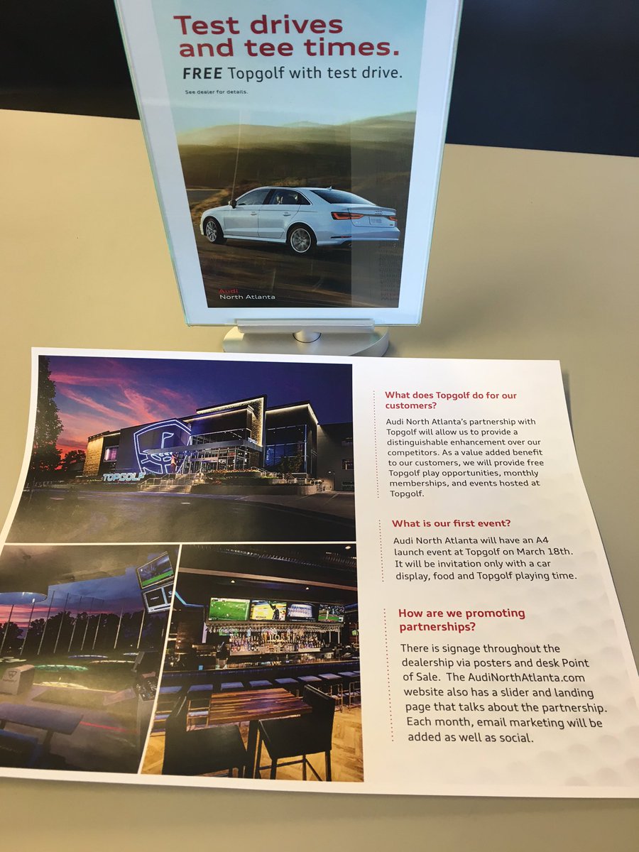 Tres_MAFS's tweet image. Looks like @TopgolfAtlanta has teamed up with @AudiNorthATL #Alpharetta #ImGoodWithThat