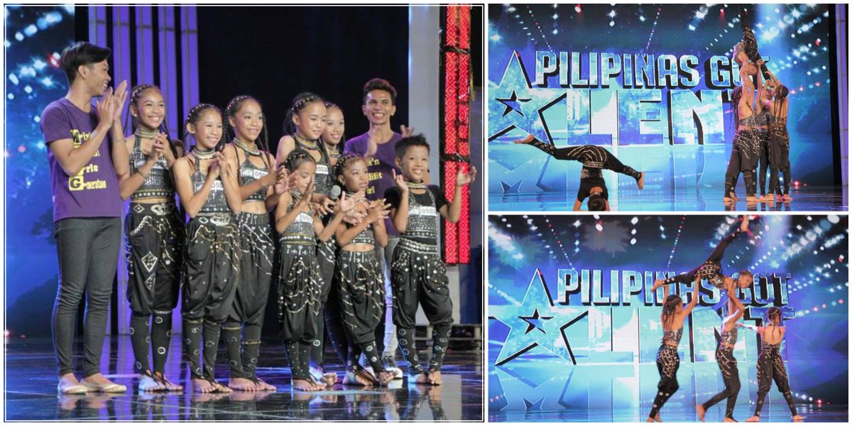 ABSCBN's tweet photo. Sto.Tomas Bulilit Generation left the crowd in awe with their death-defying act! https://t.co/Xh4qGV3xRq #PGT5Astig https://t.co/32X3aF3zaj