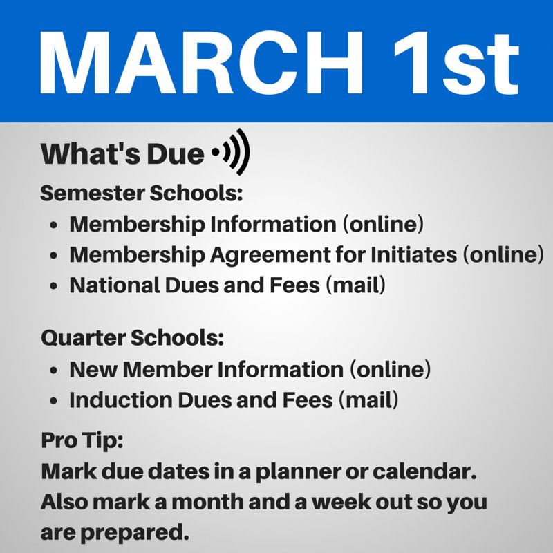 phisigmapi's tweet photo. Don't forget! Items are due this coming Tuesday! https://t.co/AZvzB24ZED