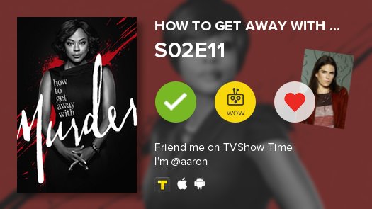 tributoes's tweet image. acabei de assistir o S02E11 de How to Get Away with... :-) tvshowtime.com/show/281620/ep…