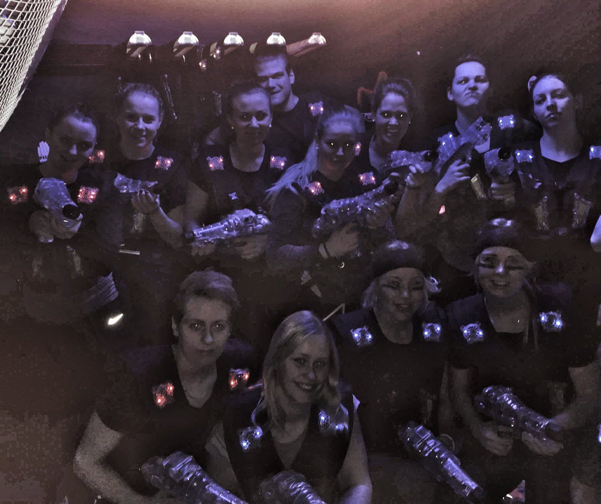 jennwake9's tweet photo. Laser doom with bunch of beauties 😍 @Lhcdam D & goalies took home the win against the forwards 🎯 #rematchcomingsoon https://t.co/wH0EJaMPPD