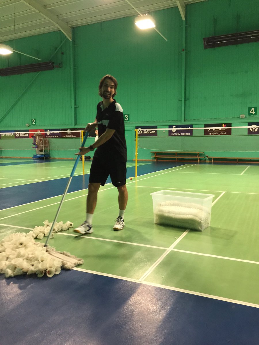 CranklabUK's tweet photo. Here's @Nath_Robertson sweeping up all the shuttles he missed #cyclingwins #imightbelying https://t.co/Ag7tomgbVo