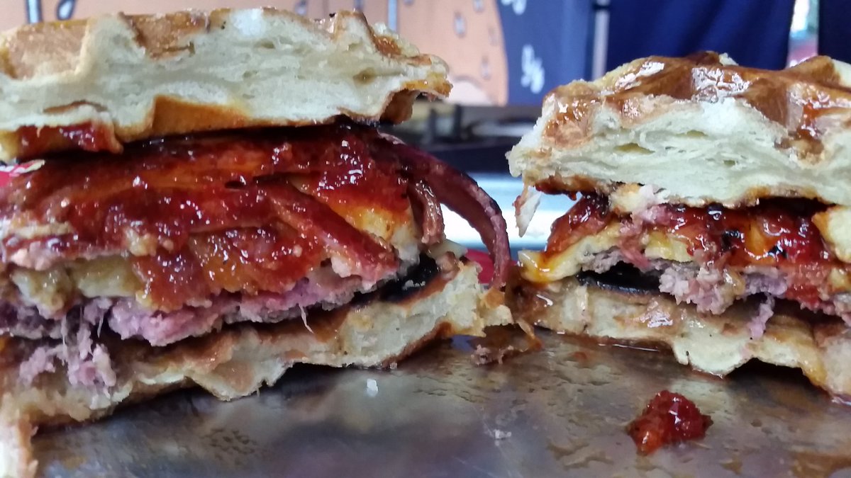WhatsyourBeefBu's tweet photo. Crazy things happened today @_makersmarket #Middlewich @just_waffle_uk who wants to see this on our menu #WURGER https://t.co/alSM3R3LzX