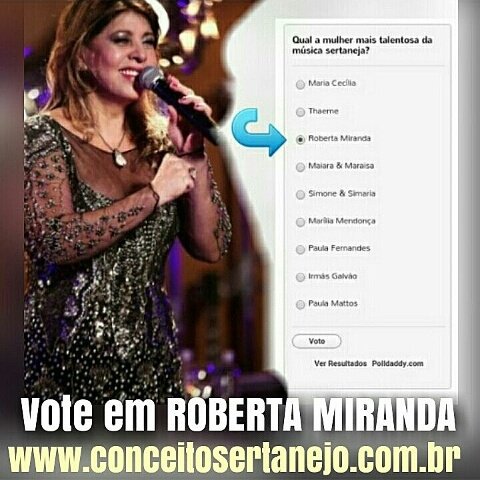 wanubiakarla_af's tweet photo. Vamos lá Fãs, VOTANDO em  @RobertaMiranda1  #MulherMaisTalentosaDaMúsicaSertaneja ⤵ https://t.co/viUIMMq1Fx https://t.co/0fZSiVMj8U