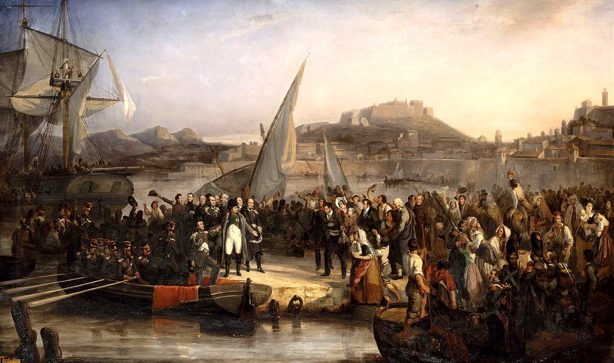 histooorical's tweet photo. 26.02.1815 – Napoleon Bonaparte escapes from Elba. #france #napoleon #escape #elba #history #art https://t.co/pfC5RZFPzi