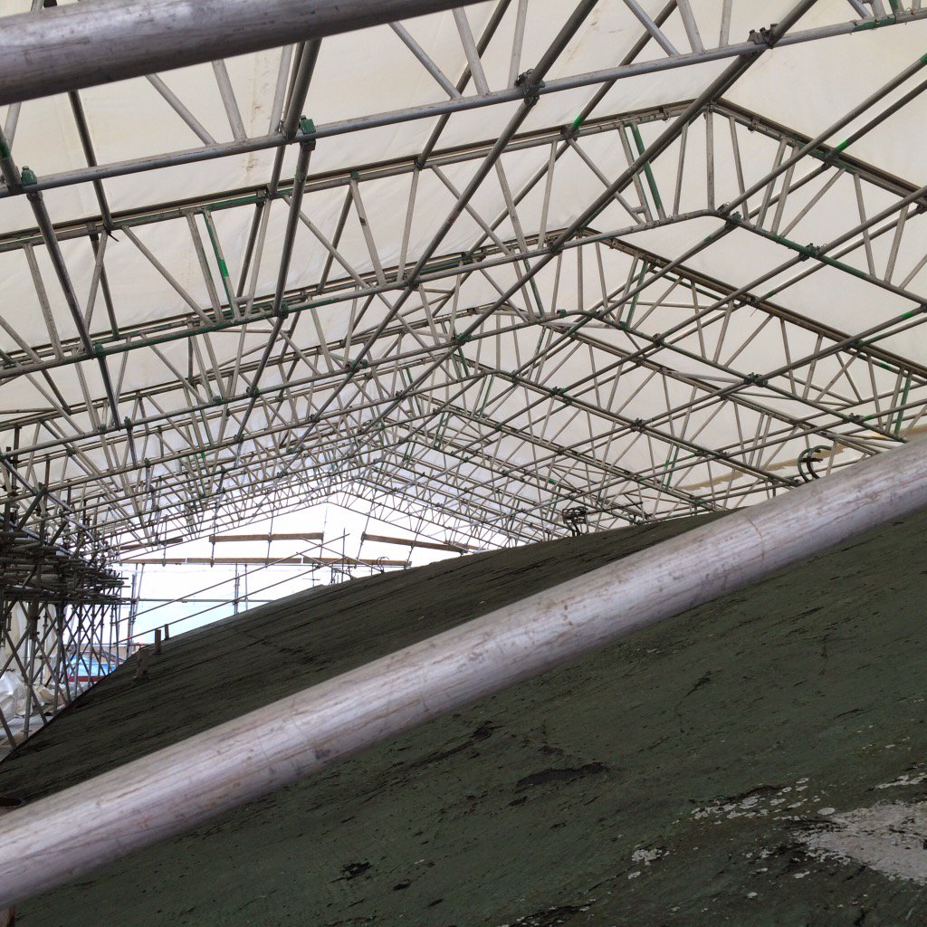 Temporary roof installed for west Lothian council.