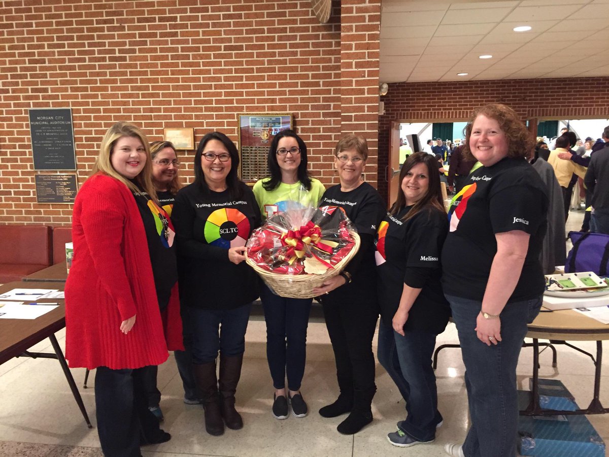 Anthony_Baham's tweet photo. @SCL_TC  trivia team displays donated gift basket. Way2geaux! https://t.co/q9ml5viZUx