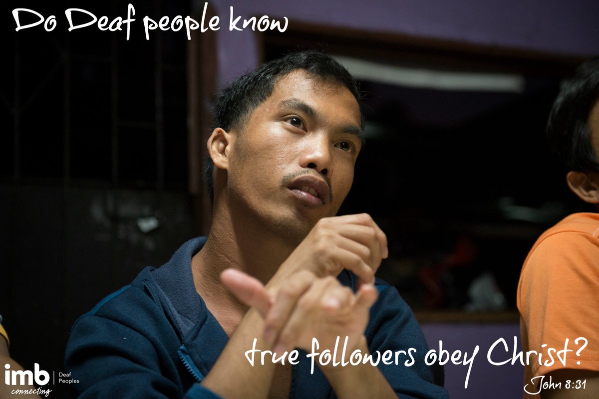 IMB_Deaf's tweet photo. True followers obey Christ's teachings.They will know the truth &amp; the truth will make them free. Jn 8:31-32 https://t.co/tjBgQyaobW