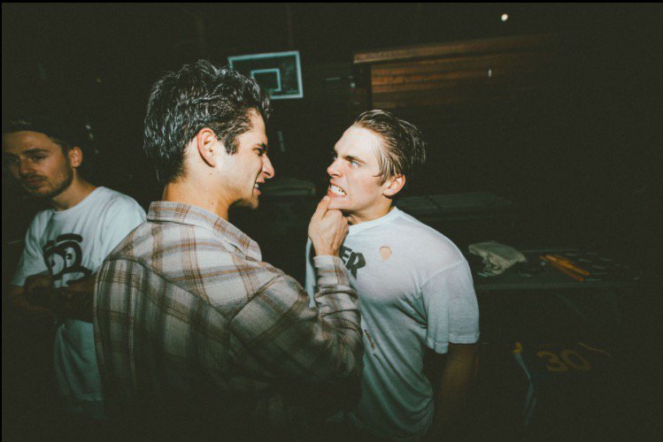 DSprayberry's tweet photo. what happens when u feed @tylergposey &amp; I too much pop punk! If that's even possible.. @filisthorpe isn't having it https://t.co/ynKVEswGrZ