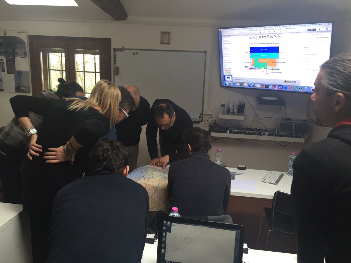 CirrusAviation's tweet photo. Corso Droni gli allievi controllano con l'istruttore l'estensione del CTR di Bologna per capire dove si può volare. https://t.co/Zh40jOXbvT
