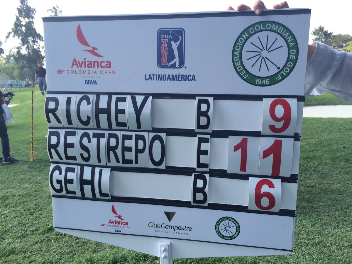 Amateur colombiano <a href="/ERestrepo17/">Esteban Restrepo</a> hizo 70 para mejorar a -11 y mantenerse en top-10 R3 #AviancaColombiaOpen #pgatourla
