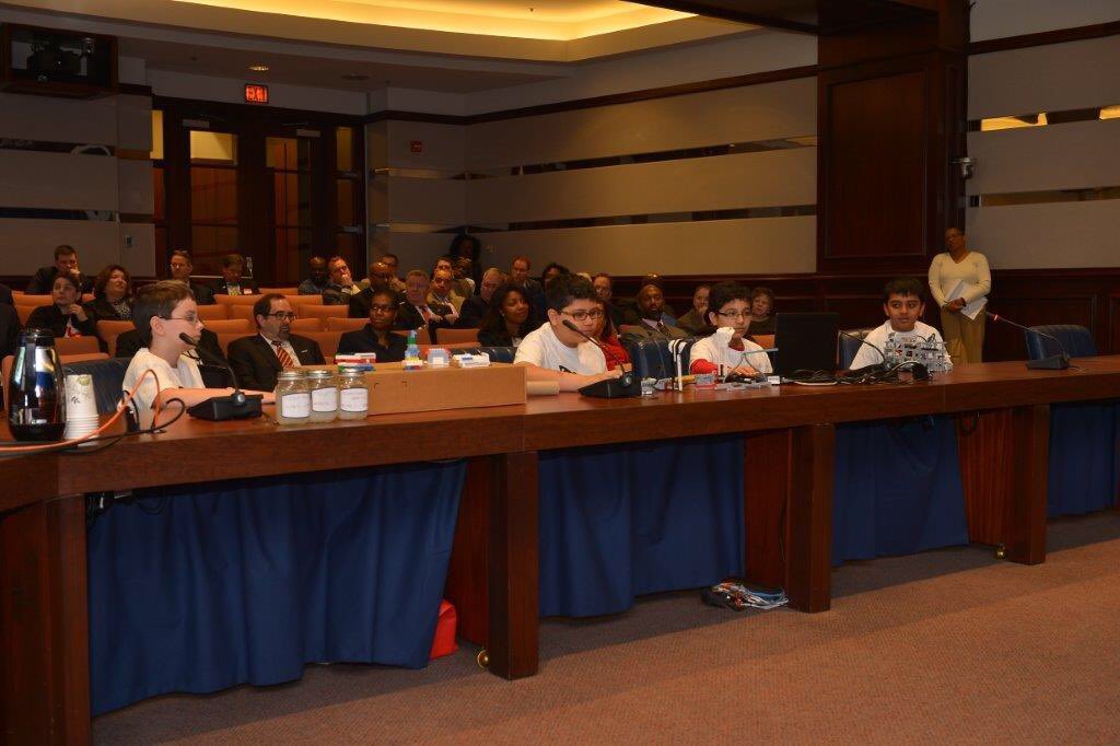 TurboTech15500's tweet photo. TurboTech presenting their project to WSSC commissioners @WSSCWaterNews @firstlegoleague @FIRSTweets https://t.co/TCKbC2cbnd