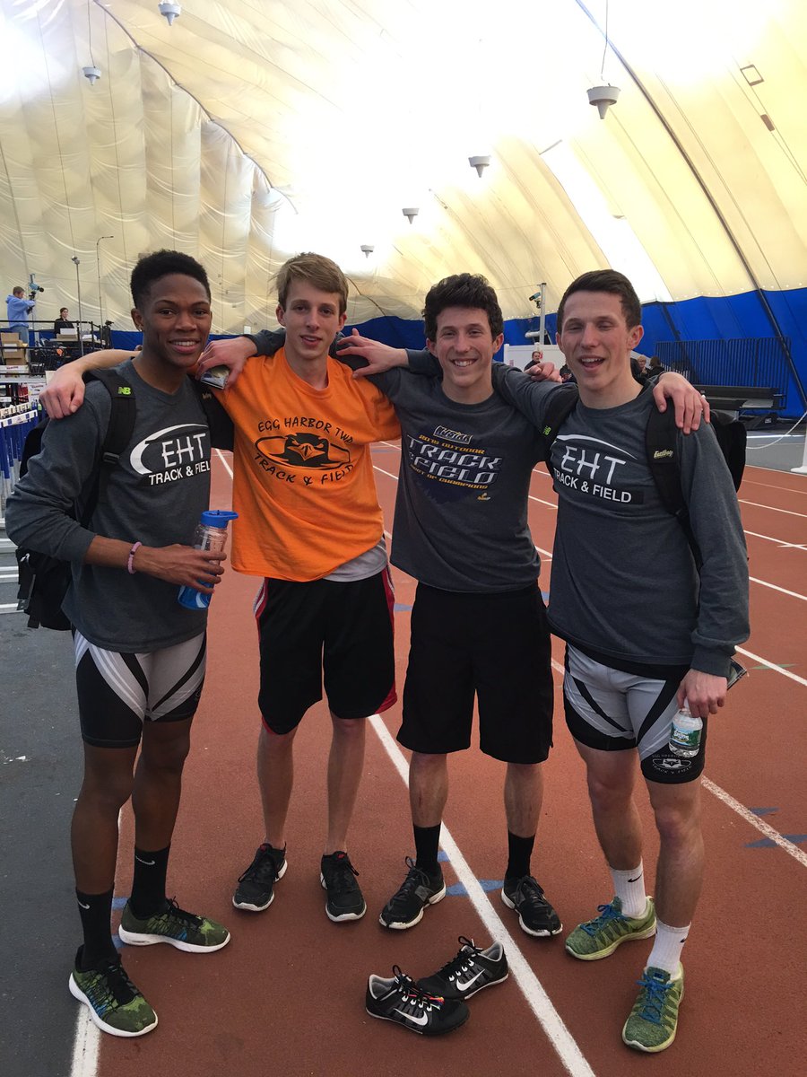 ehttrackfield's tweet photo. THEY WON!!!!!!  Your looking at the 2016 NJ State Champions in the 4x400m relay! https://t.co/edSkh5FtwU