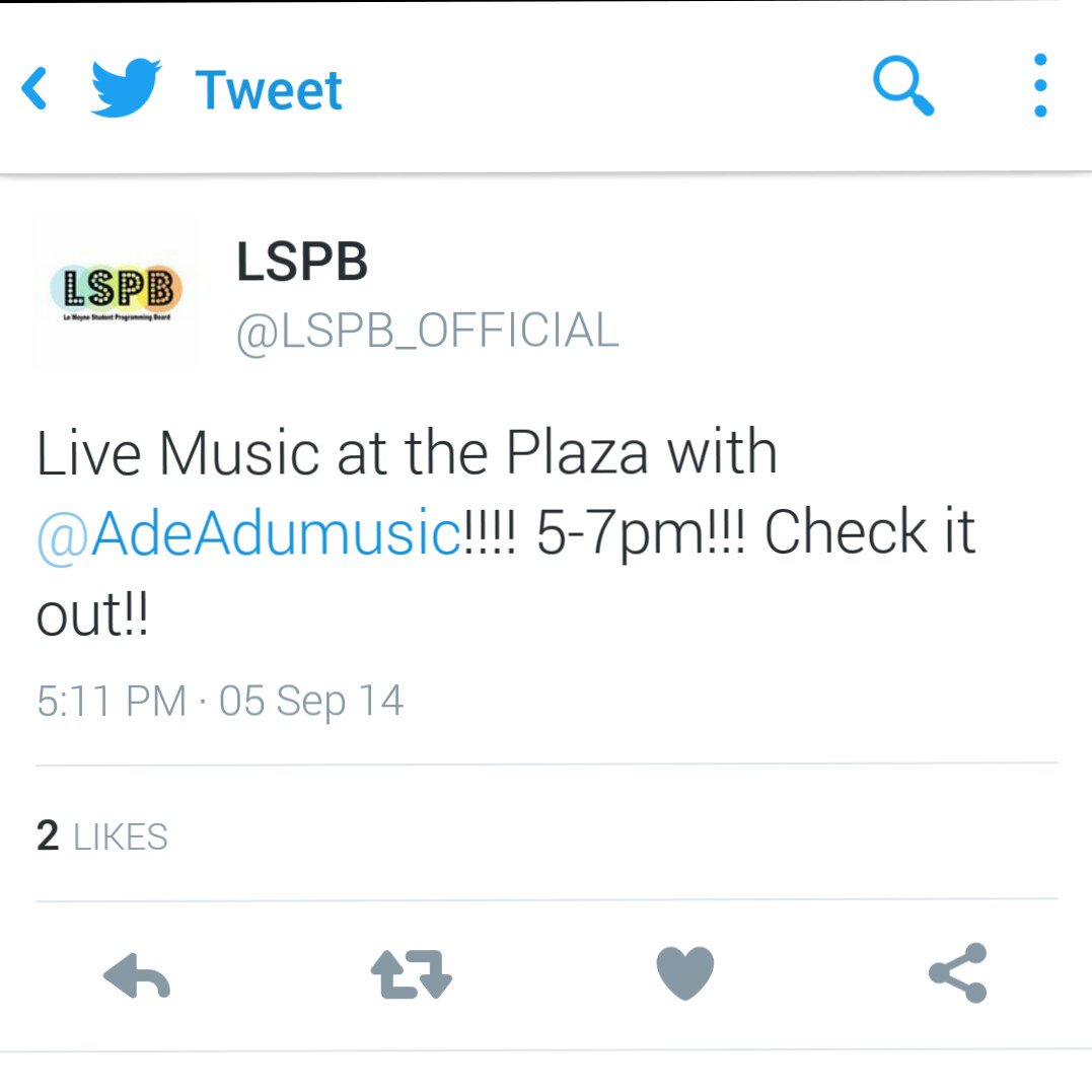 AdeAdumusic's tweet photo. @LSPB_OFFICIAL I thoroughly enjoyed performing at Lemoyne College in 2014 and would looove to come back! https://t.co/DOtE0biri8