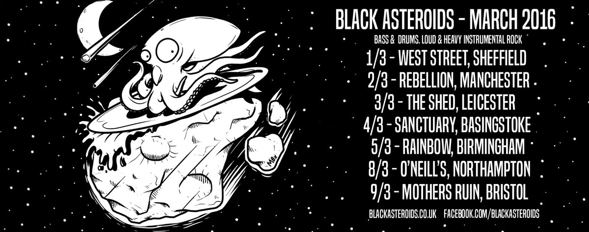 stonepitlane's tweet photo. Chris &amp; Si hit the road next week with their band @blackasteroids. Bass &amp; drums. Loud &amp; heavy instrumental rock. https://t.co/6H64u2Vkyj