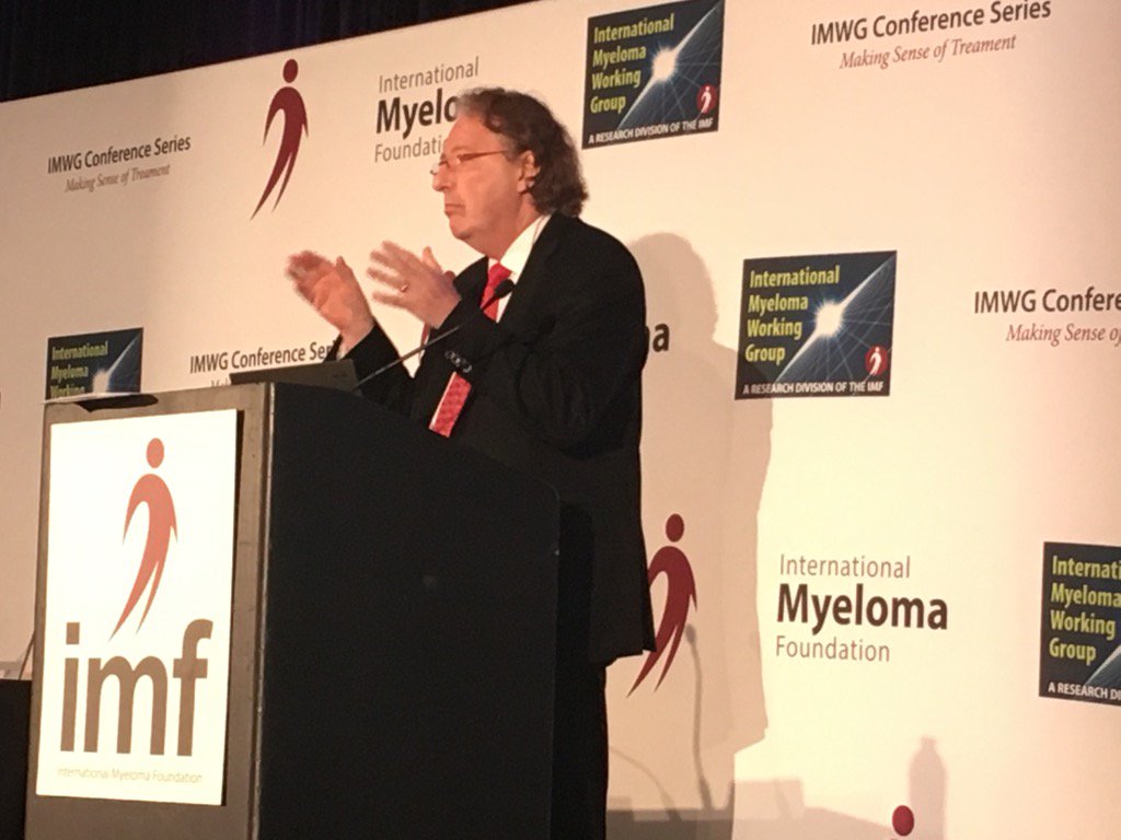We are very fortunate to have <a href="/BrianDurieMD/">Brian Durie, M.D.</a> and #IMWG working for us to achieve  core for #myeloma!  Thank you!