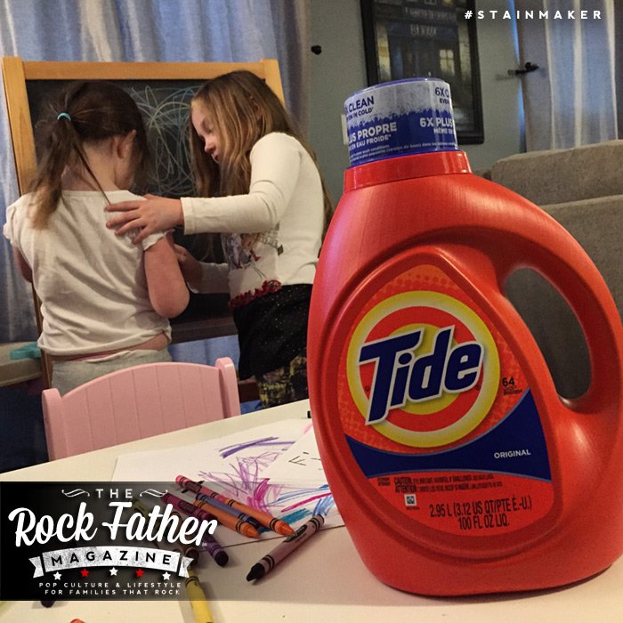 therockfather's tweet photo. [ad] Every home has a #Stainmaker. Let's celebrate the messes that they make. We have @Tide https://t.co/jFx1wRyQYf https://t.co/nlFt1joAXK