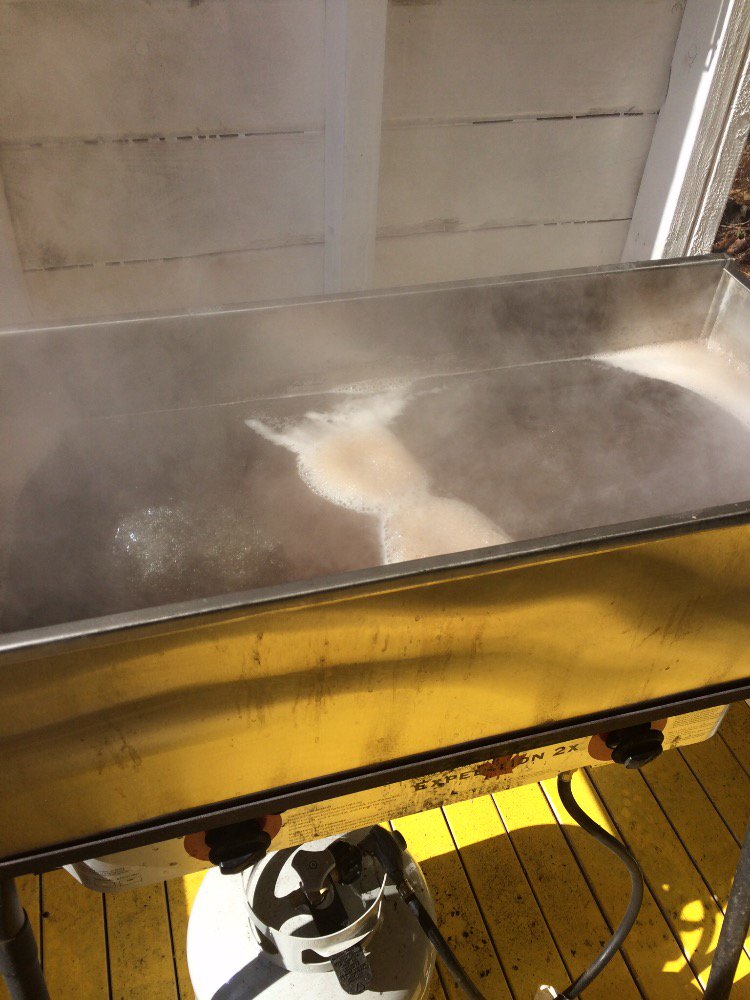 DebbieMcLean50's tweet photo. @amlindemann909 watching the sap boil into syrup https://t.co/jiV2g8r5eQ