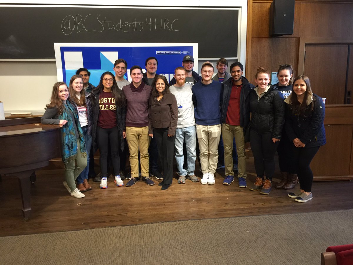 neeratanden's tweet photo. Love hanging w @BCstudents4HRC @mass4Hillary to gotv in Mass for Tues! https://t.co/o5HeXUPEQm