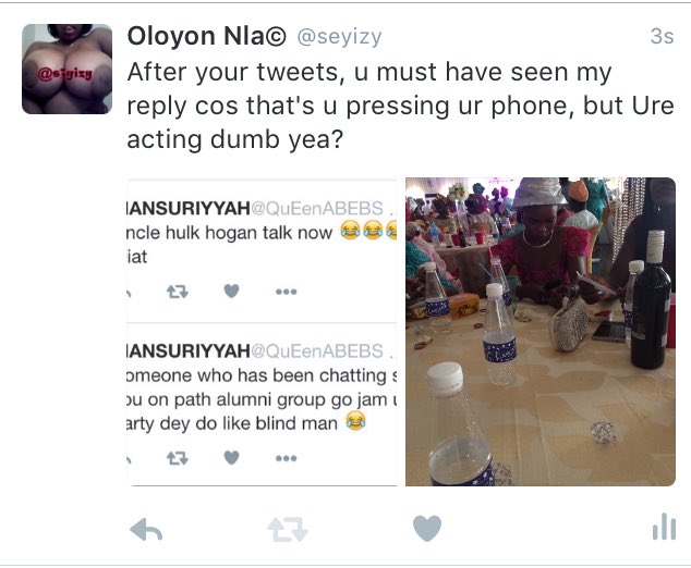 BOOBbiey's tweet photo. Madam no more comments😛😛 we know the fool now @QuEenABEBS https://t.co/HIEx3GihFt