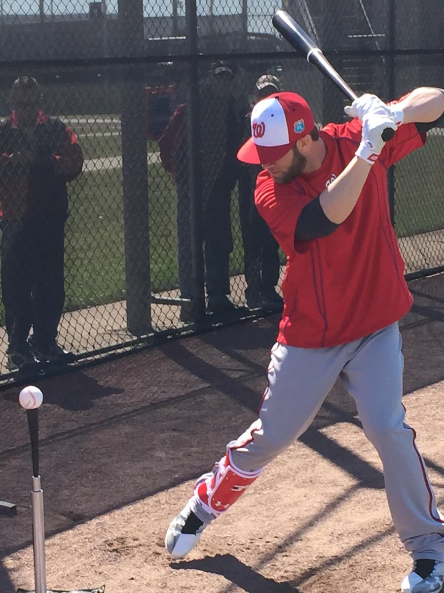 William Ladson on Twitter "Bryce Harper is hitting off a tee. Nats 