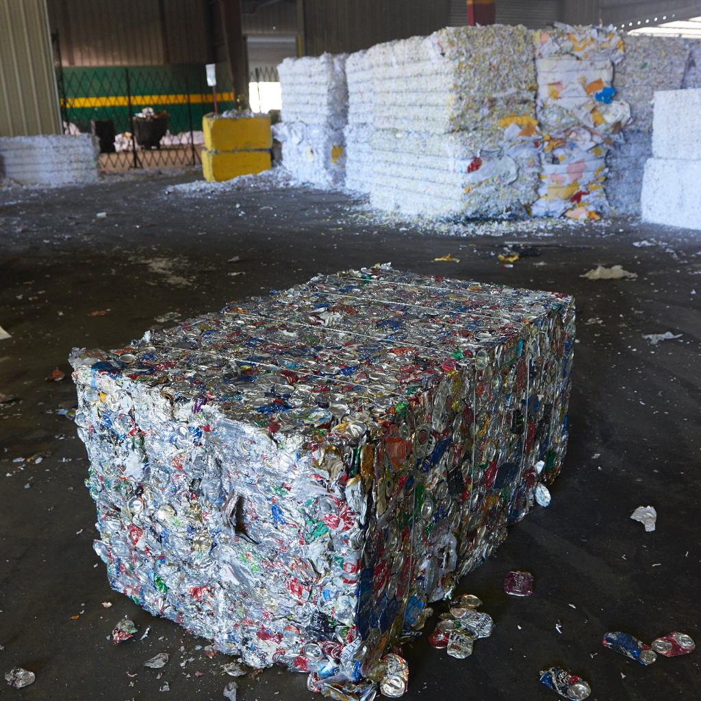 WasteManagement's tweet image. An aluminum can has no limit to the amount of times it can be recycled. Make sure to add your cans to the mix.