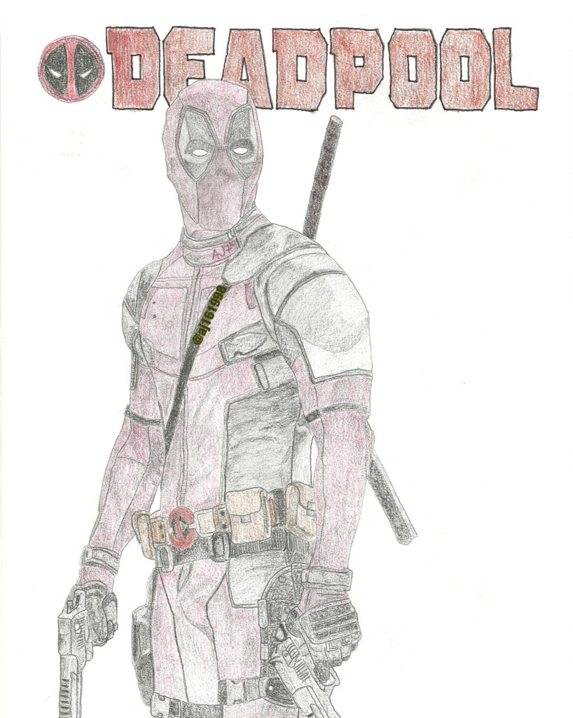 TheAustinFodera's tweet photo. Drawing I did of @VancityReynolds as #Deadlpool https://t.co/L0Z4JW34Et